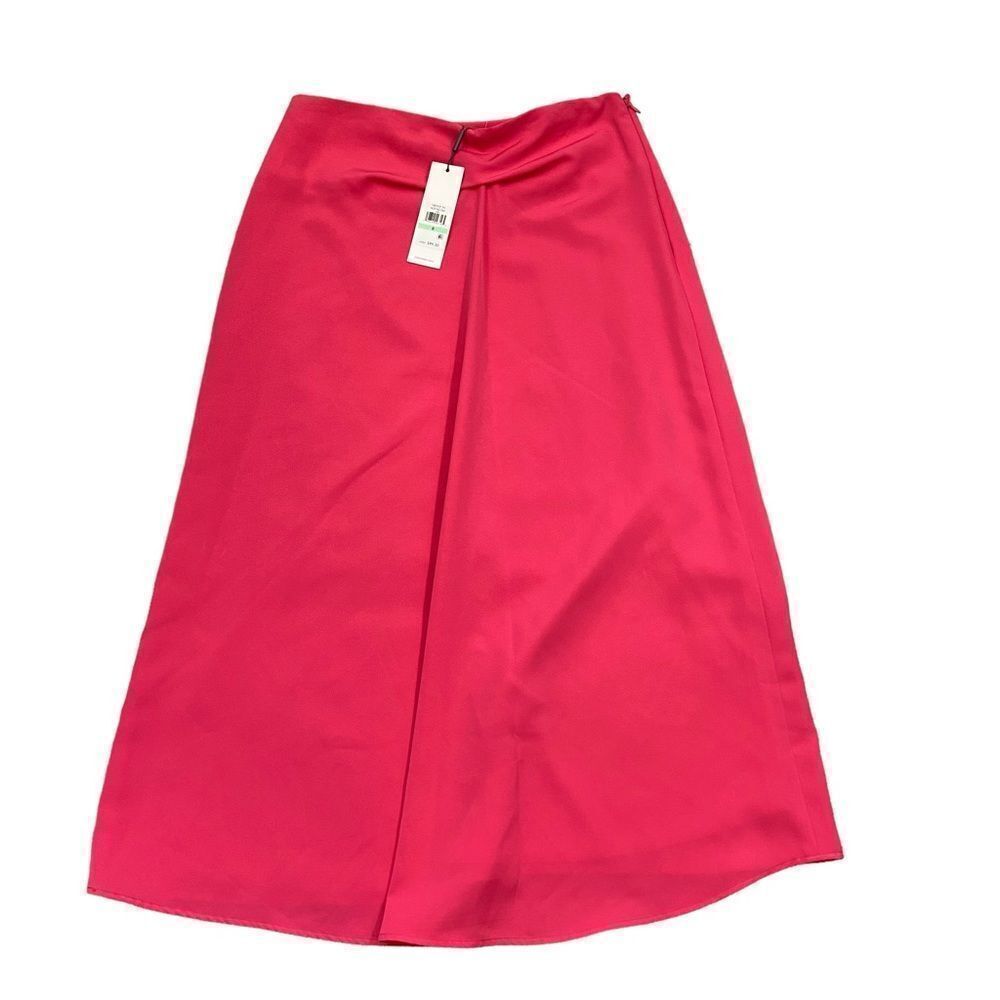 Brand New with Tags Calvin Klein Raspberry‎ Color Pleat Front Skirt Size 8